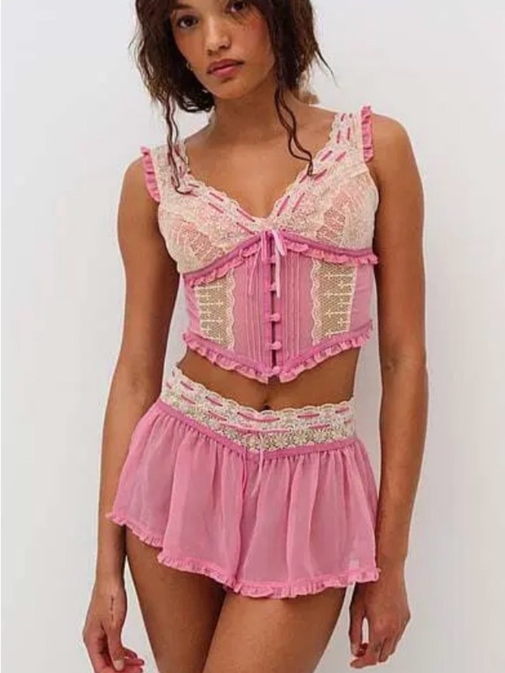 For love and lemons Dauphine bustier and shorts set